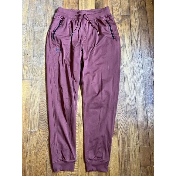 Under Armour Jogger Pants Men's M Loose Fit ColdGear Fleece Lined Copper Color - Picture 6 of 11